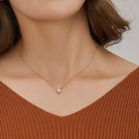 Heart stone necklace【R0355】