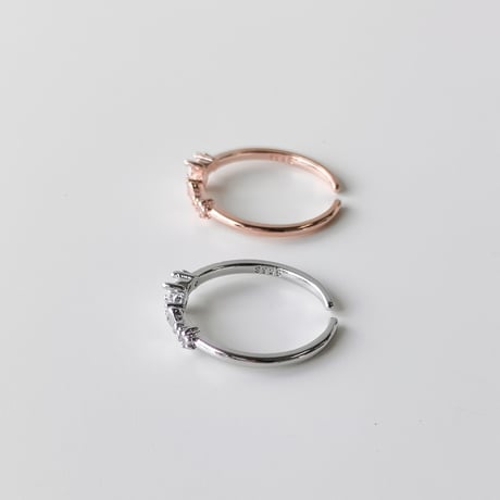 Butterfly line stone ring【R0340】