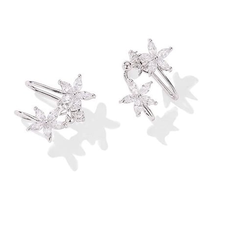 petit twin flower ear cuff【R0157】