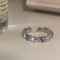 Blue heart etermity ring【R0494】