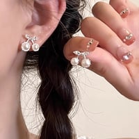 Cherry pearl earring【R0424】