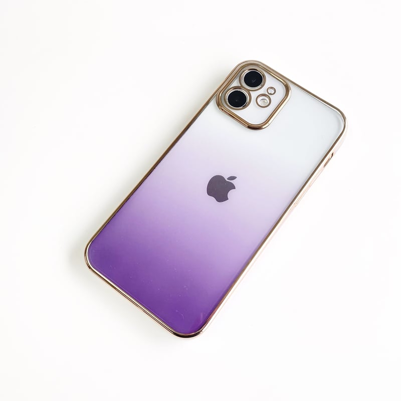 iPhone グラデーション紫 本体 iPhone iphone SE3 ケース 12 11 SE2 8 7 X XS 6 背面強化ガラス