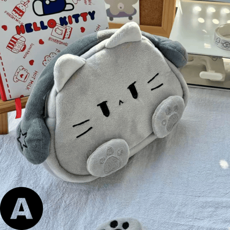 ヘッドホンねこちゃんペンケース【S0043】