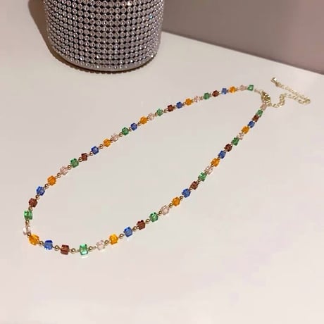 Color beads necklace【R0088】