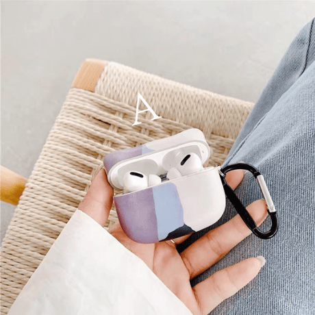Art cat silhouette Airpods case【P0056】