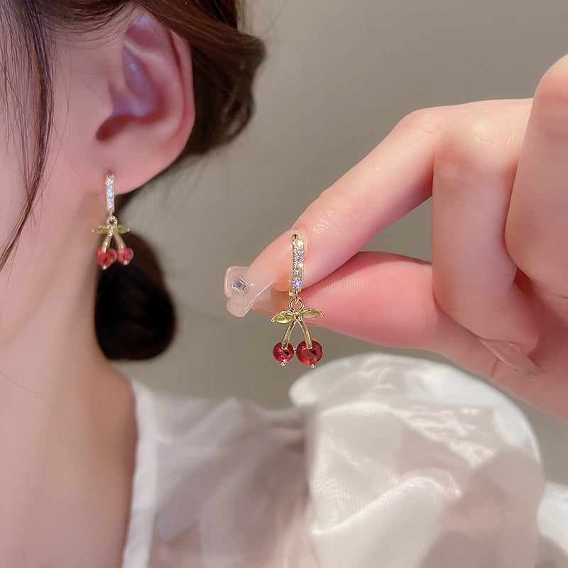 Cherry hoop pierce【R0477】 | MOA