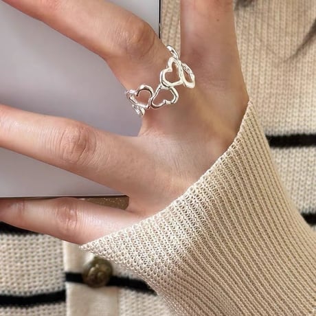 Heart silhouette ring【R0406】