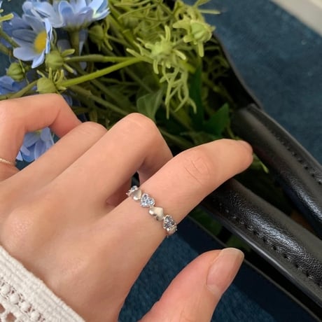Blue heart etermity ring【R0494】