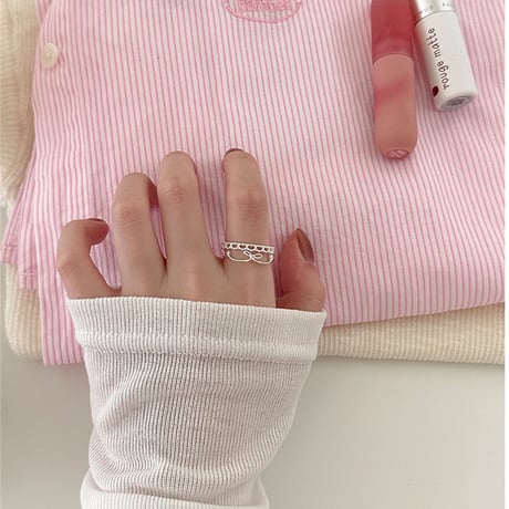 Ribbon tiara ring【R0404】