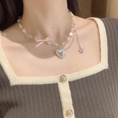 Princess heart necklace【R0463】