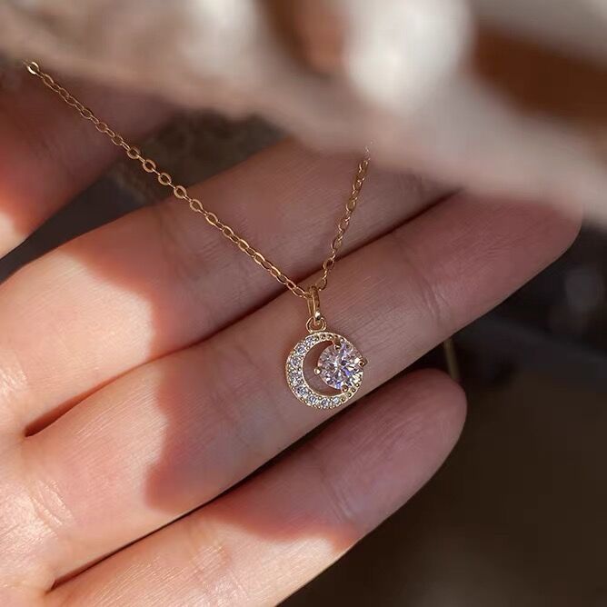 ちゅん様専用14kgfマザーオブパールムーンデザインネックレスronherman
