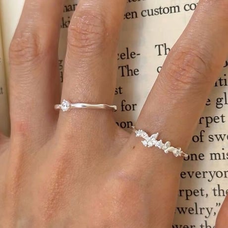 Butterfly line stone ring【R0340】