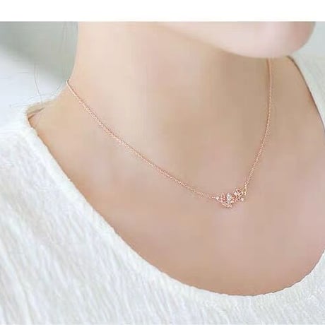Butterfly line necklace【R0131】
