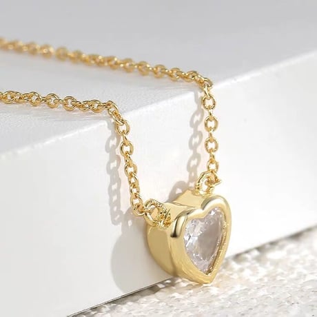 Heart stone necklace【R0355】