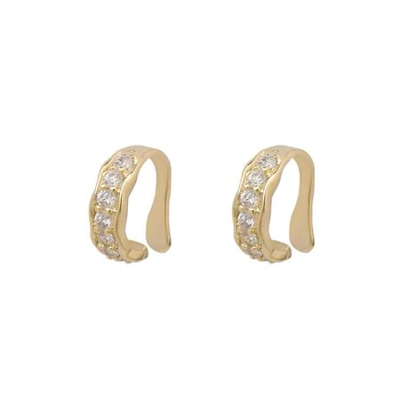 Gold bright ear cuff 【R0031】