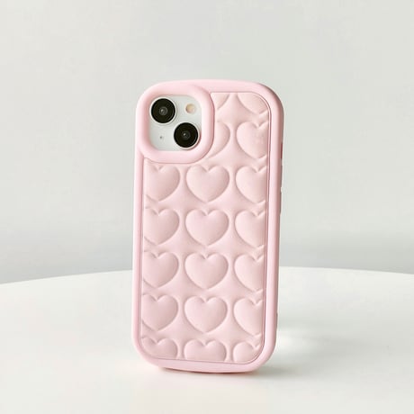ぷっくりハートケース【E0385】