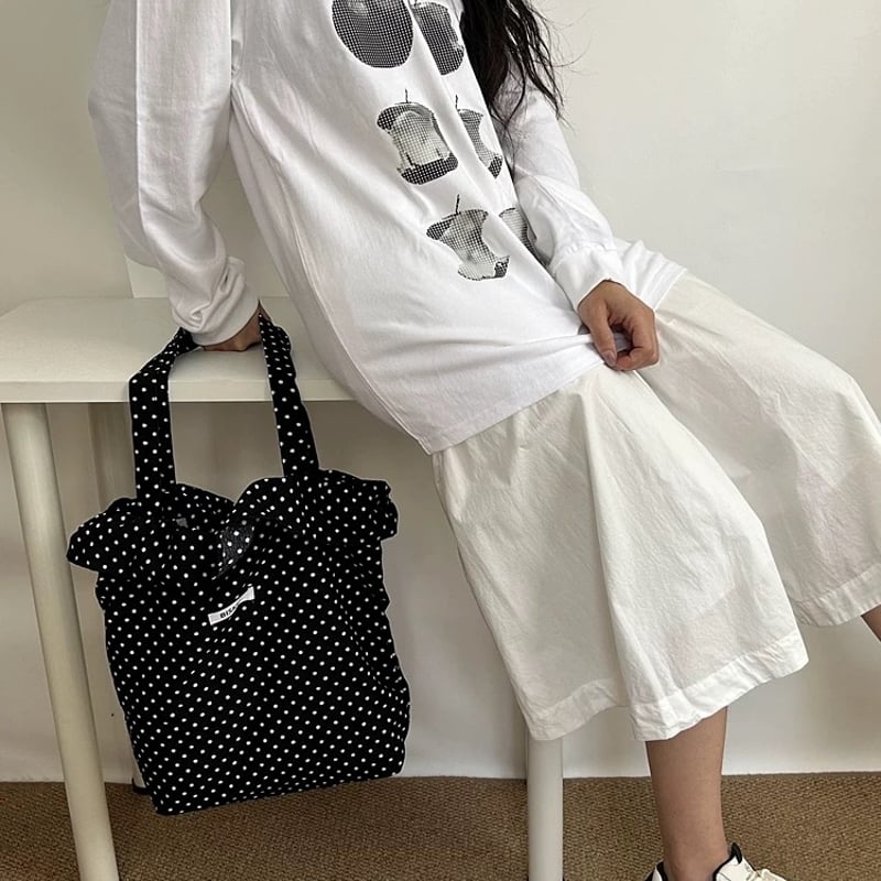 PEACH BASKET MARKET ポルカドット バッグ ポルカドットトートバッグ【F0052】 | MOA
