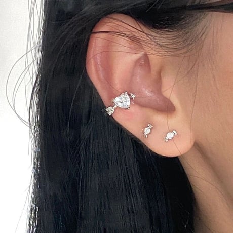 Heart arrow ear cuff【R0540】