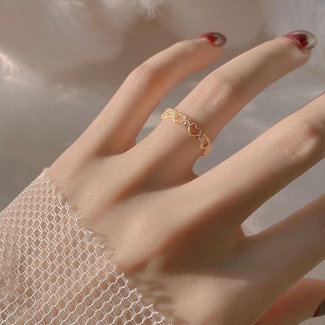 Eternity heart ring【R0354】