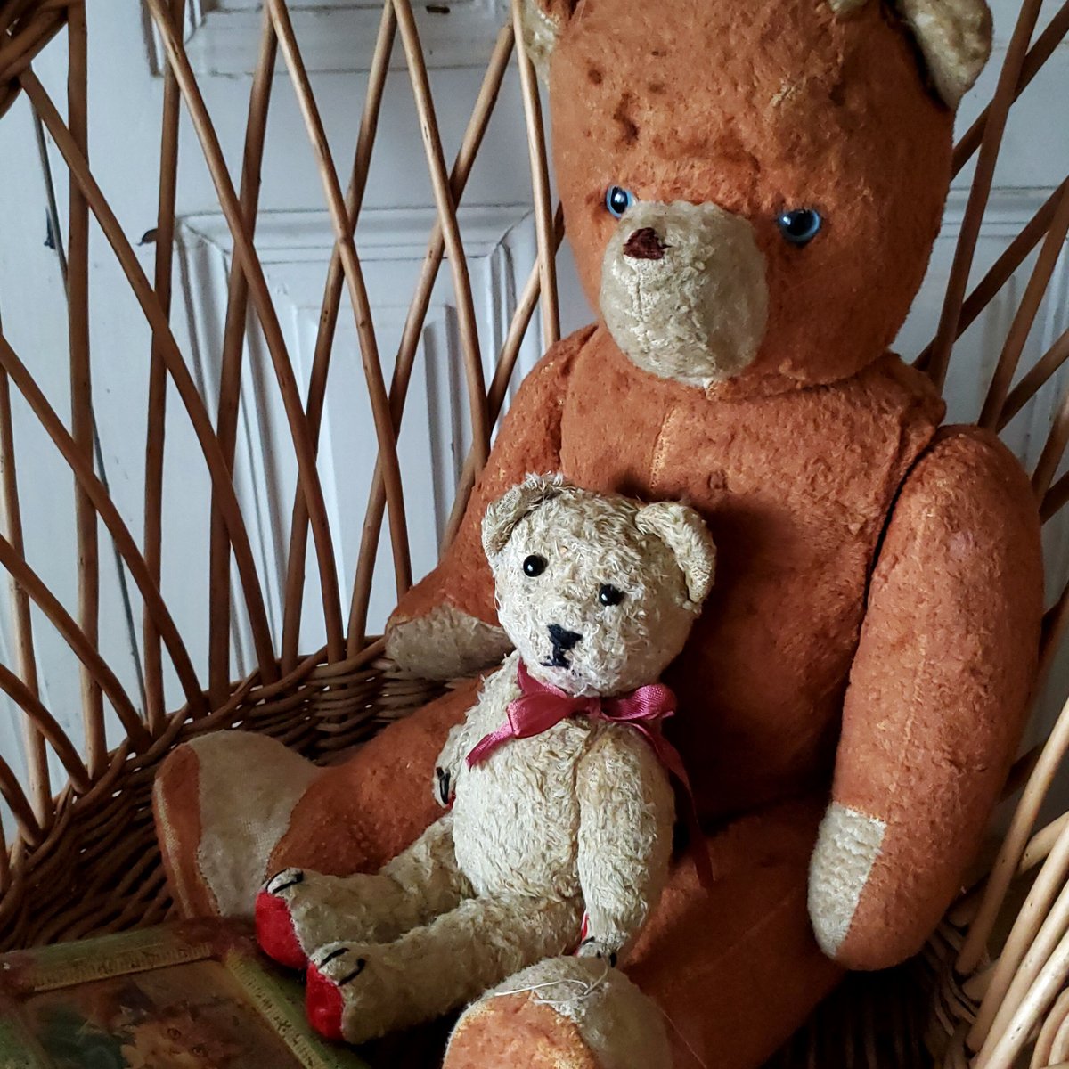 バットテイストのクマちゃん 赤パッドの幼児体型クマちゃん | リボンときどきネコ