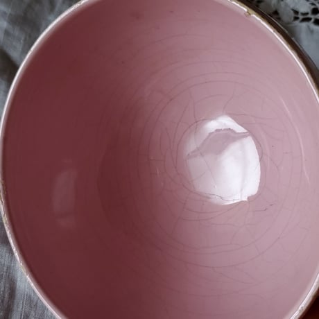ピンクのカフェオレボウル