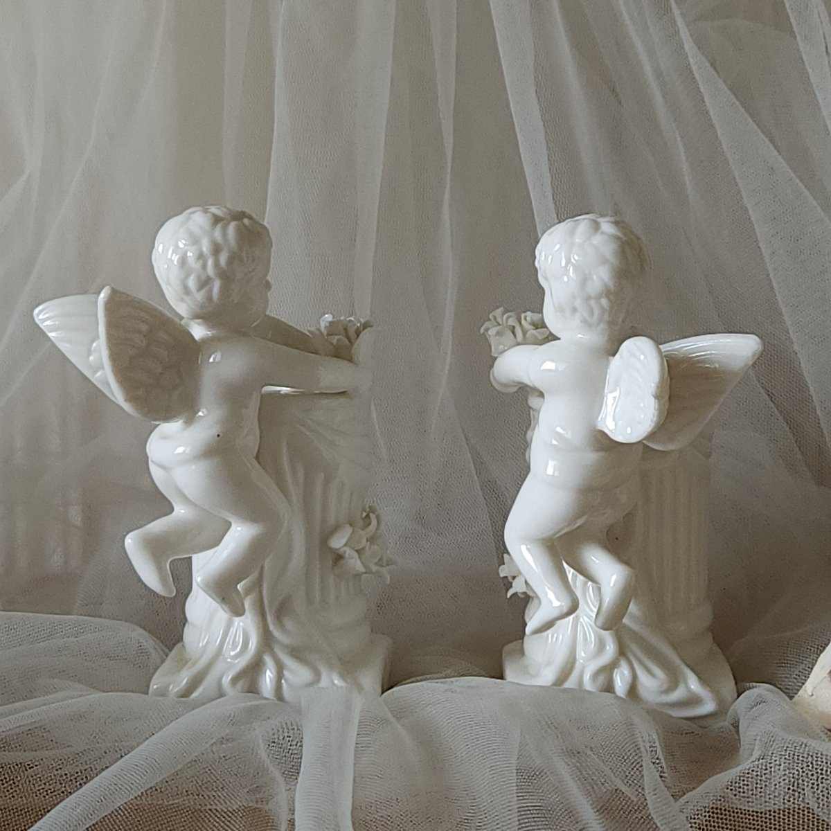 ♥️HERENDヘレンド♥️ エンジェル ANGEL キャンドルスタンド レア希少 超希少♪ヘレンド☆珍しい天使のキャンドルスタンド24cm☆透かし