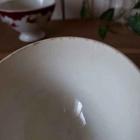 ツバメ柄青の小さめカフェオレボウル