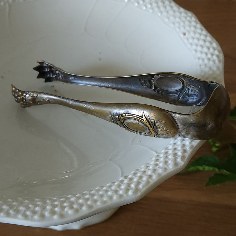 ドイツ】透かしのシュガートング【純銀】 9cm ドイツ】透かしの