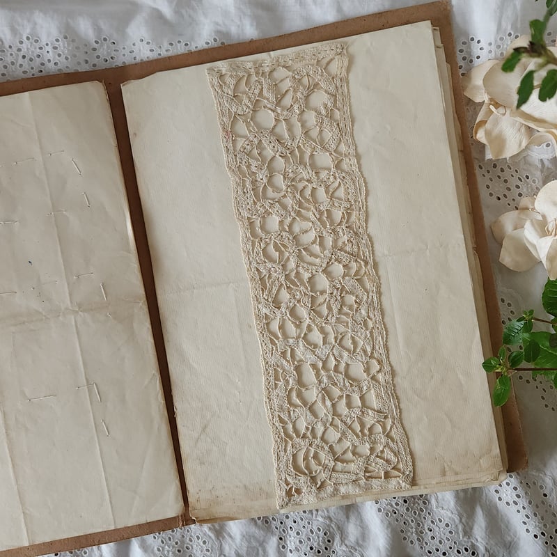 フランスヴィクトリア時代のレースの見本帳 フランスヴィクトリア時代のレースの見本帳 アンティーク雑貨