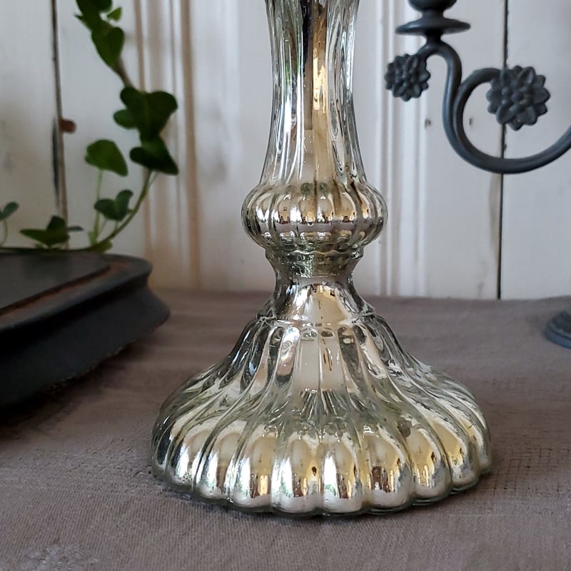 マーキュリーグラス燭台 大 | リボンときどきネコ