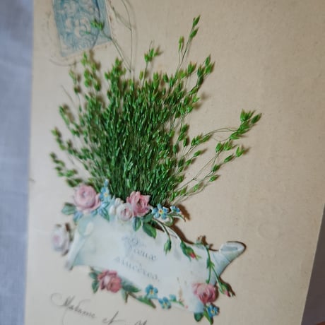 薔薇のデコレーションポストカード