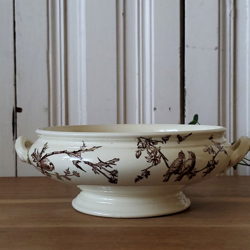 フランスアンティーククレイユモントローChardonneretムタディエ フランスアンティーククレイユモントローChardonneretムタディエ