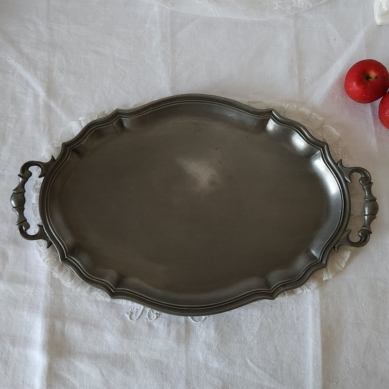 大変希少なアルフェニデ製アンティークピューター トレイ（りす） 大変希少なアルフェニデ製アンティークピューター トレイ（りす）