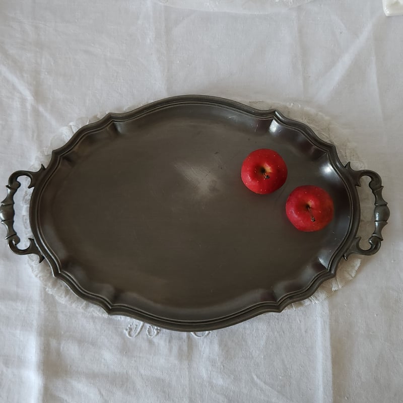 大変希少なアルフェニデ製アンティークピューター トレイ（りす） 大変希少なアルフェニデ製アンティークピューター トレイ（りす）