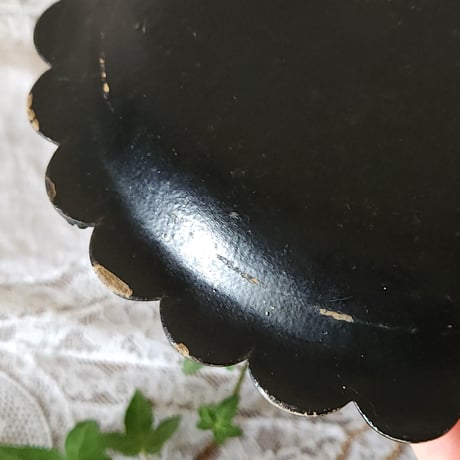 ナポレオンⅢ世様式のパピエマシェのトレイ