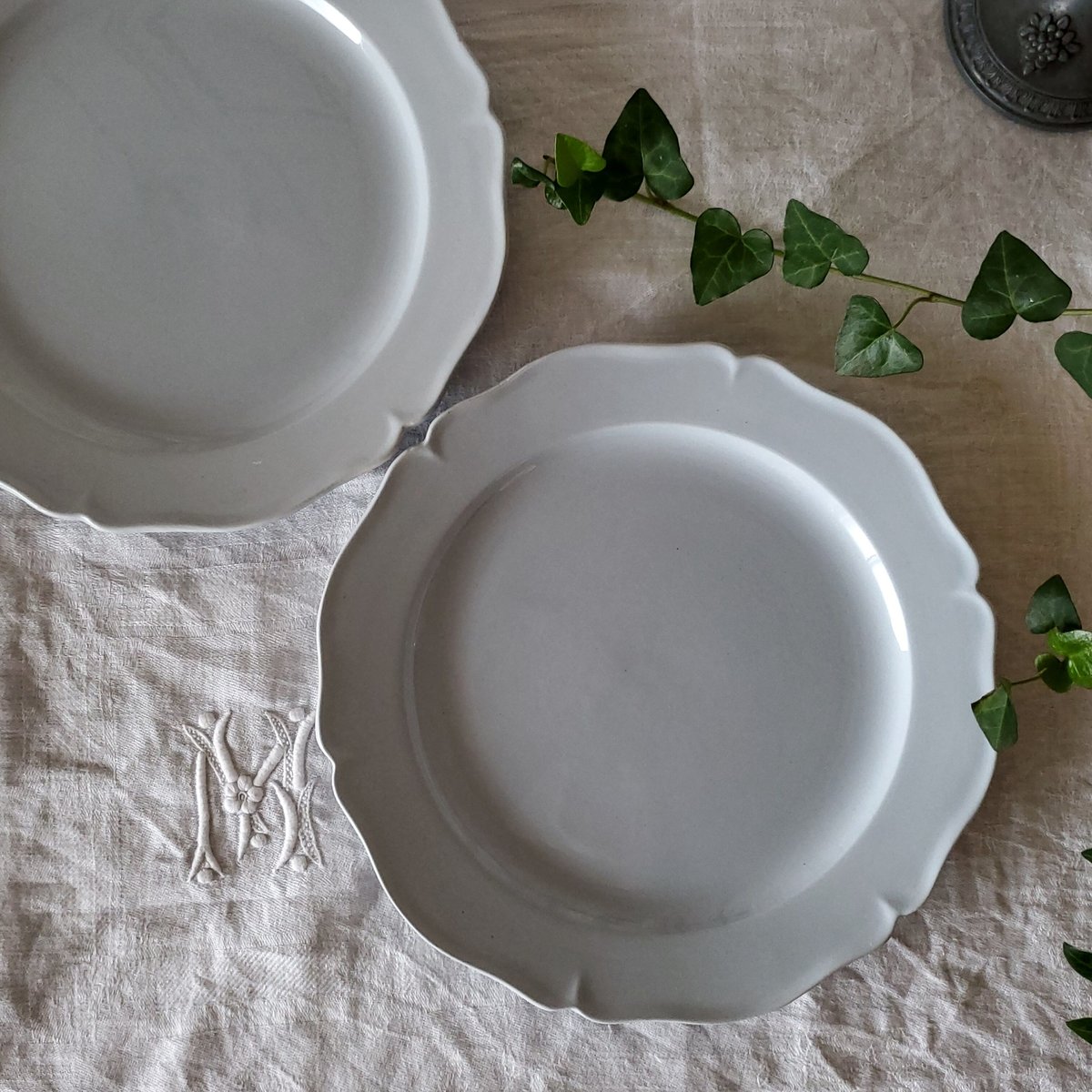 【☆超レアアイテム☆】クリストフル 花リムプレート フランス クリストフル製 シルバープレートの花リムプレート 大皿