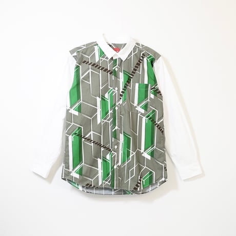 希少 kakapo 総柄 長袖シャツ フルイマチ L テキスタイル kakapo web store