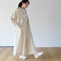 キナリデニム　ロングタックスカート