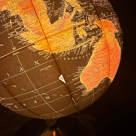 Black Ocean Globe w/Lamp