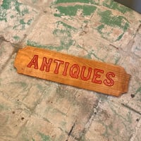 Antiques Wood Sign