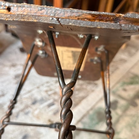 Japanned Shoe Shine Stool