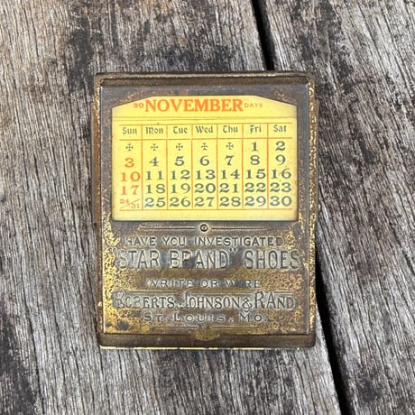 Star Brand Shoes Clip Calendar