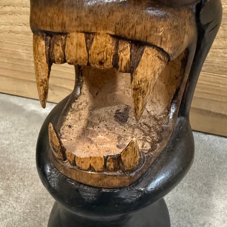 Folk Art Wooden Skull