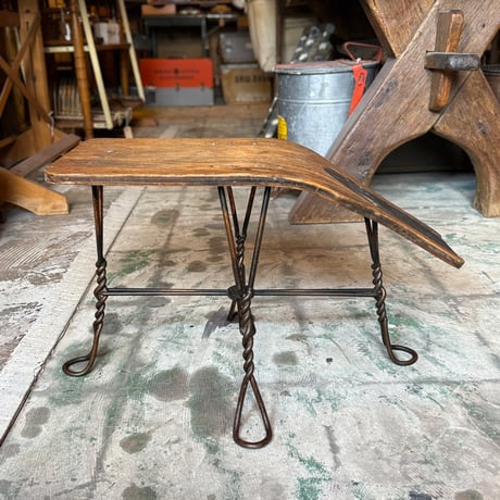 Japanned Shoe Shine Stool