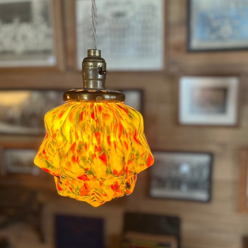 Vintage Antique End of day ランプシェード