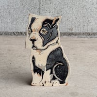 Boston Terrier Wooden Doorstopper