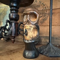 Folk Art Wooden Skull