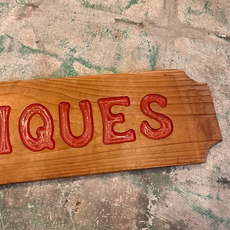 Antiques Wood Sign