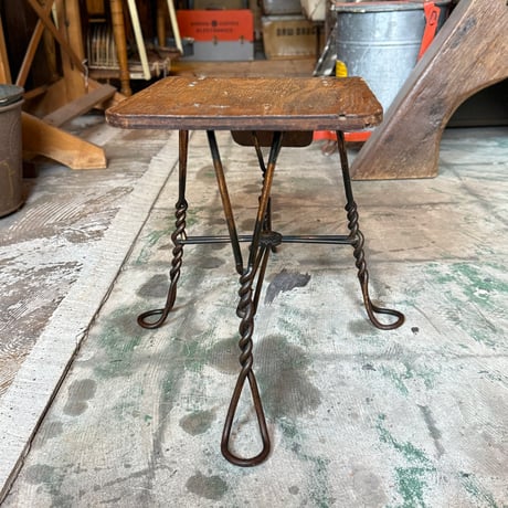 Japanned Shoe Shine Stool