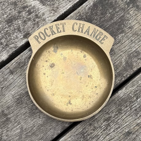 アンティーク ビンテージ 真鍮製 pocket change 小銭トレー 帆船柄